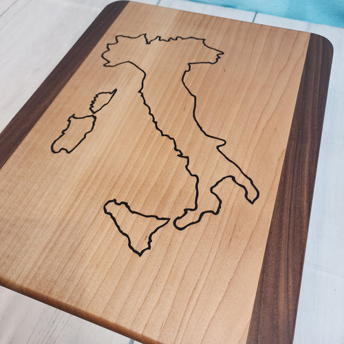 Charcuterie with Italy Inlay - Maple/Walnut