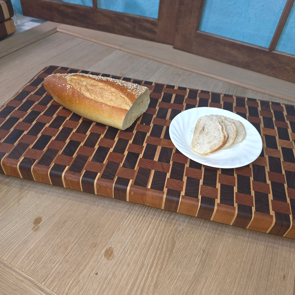 End-Grain Cutting Board - Weave Pattern