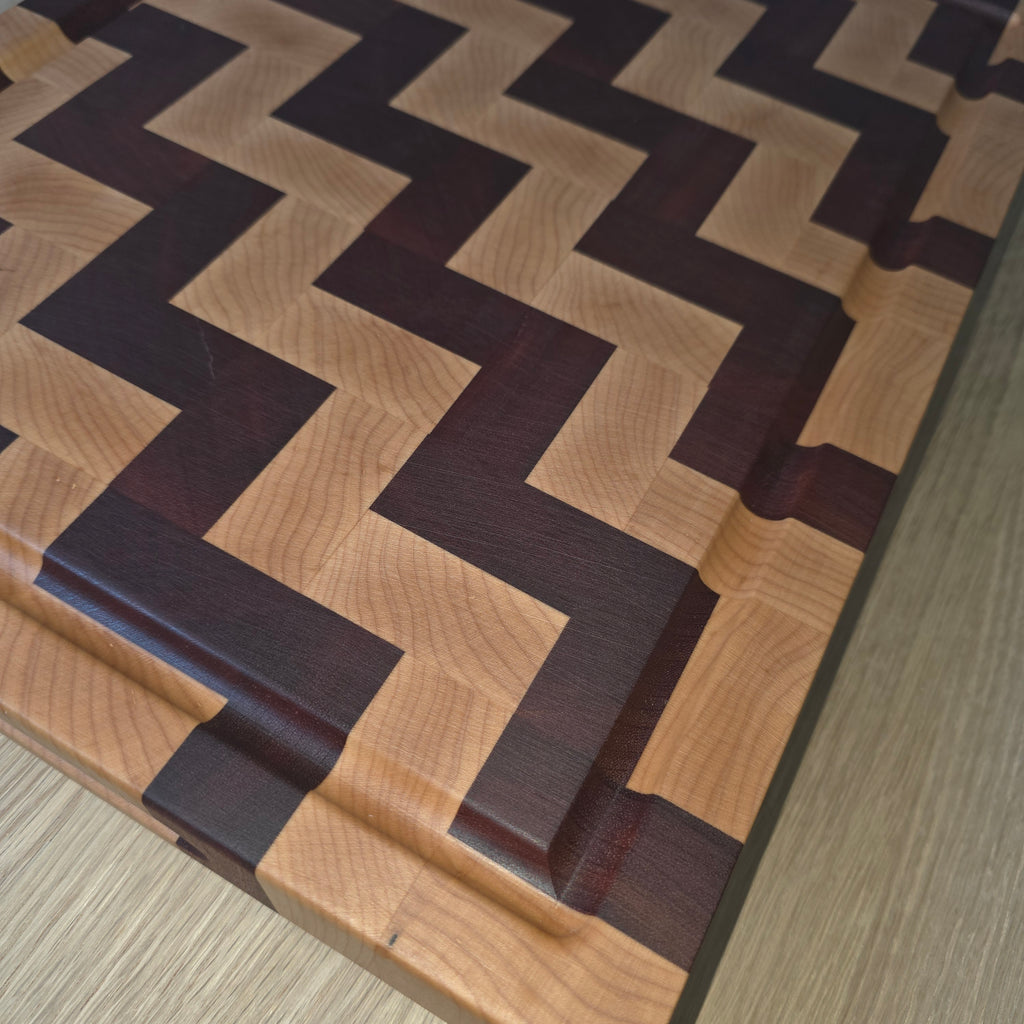 End-Grain Cutting Board - Stepped Pattern