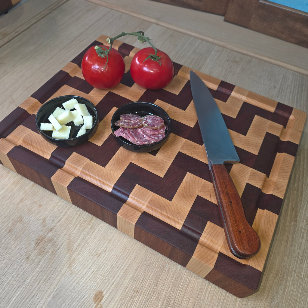 End-Grain Cutting Board - Stepped Pattern